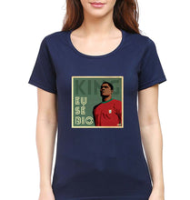 Load image into Gallery viewer, Eusébio T-Shirt for Women-Navy Blue-Ektarfa.online

