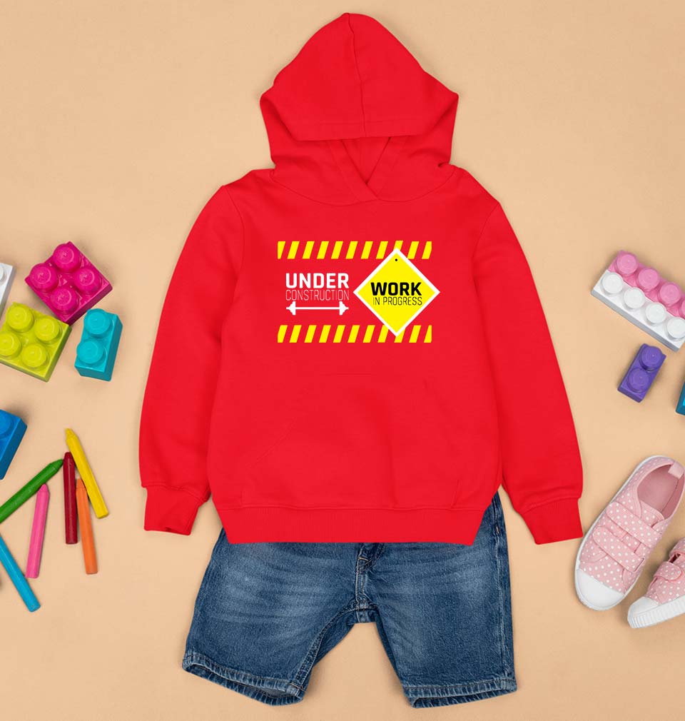 Gym Workout Kids Hoodie for Boy/Girl-Red-Ektarfa.online