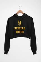 Load image into Gallery viewer, Special Force Crop HOODIE FOR WOMEN-Black-Ektarfa.online
