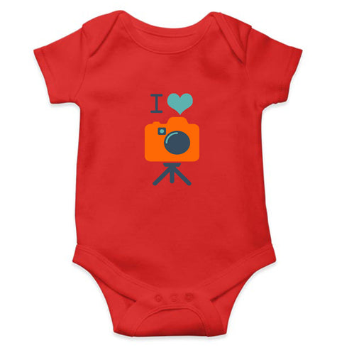 I Love Photography Kids Romper Kids Romper For Baby Boy/Girl-0-5 Months(18 Inches)-RED-Ektarfa.online