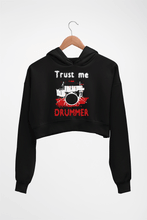 Load image into Gallery viewer, Drummer Crop HOODIE FOR WOMEN-Black-Ektarfa.online
