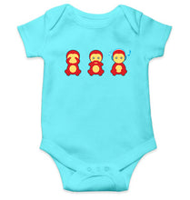 Load image into Gallery viewer, The Three wise monkeys Kids Romper For Baby Boy/Girl-0-5 Months(18 Inches)-Sky Blue-Ektarfa.online
