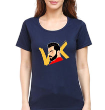 Load image into Gallery viewer, Virat Kohli T-Shirt for Women-Navy Blue-Ektarfa.online

