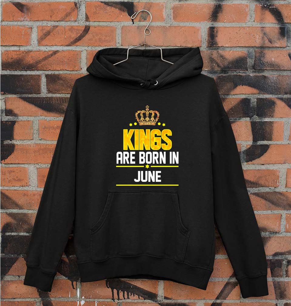Kings Are Born In June Unisex Hoodie for Men/Women-Black-Ektarfa.online