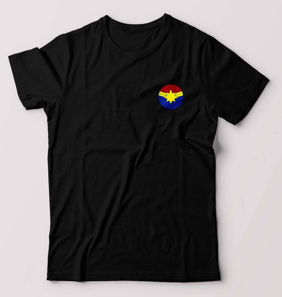 Captain marvel logo T-Shirt for Men-Black-Ektarfa.online