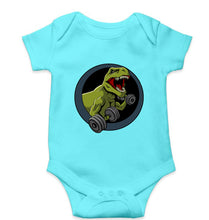 Load image into Gallery viewer, Angry T-Rex Gym Kids Romper For Baby Boy/Girl-Sky Blue-Ektarfa.online
