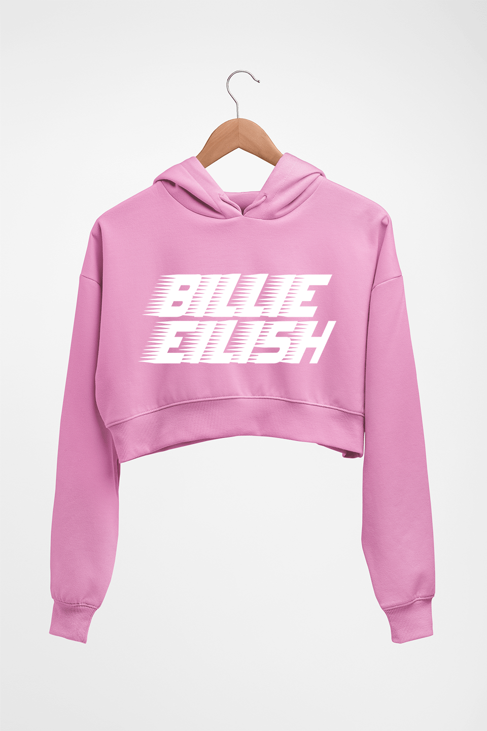Billie Eilish Crop HOODIE FOR WOMEN-Light Baby Pink-Ektarfa.online
