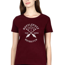 Load image into Gallery viewer, Hufflepuff Harry Potter T-Shirt for Women-Maroon-Ektarfa.online

