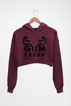 Load image into Gallery viewer, Gym Crop HOODIE FOR WOMEN-Maroon-Ektarfa.online
