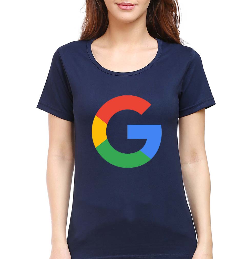 Google T-Shirt for Women-Navy Blue-Ektarfa.online