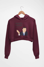 Load image into Gallery viewer, Michael Scott Crop HOODIE FOR WOMEN-Maroon-Ektarfa.online

