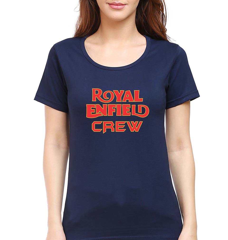 Royal Enfield Crew T-Shirt for Women-Navy Blue-Ektarfa.online