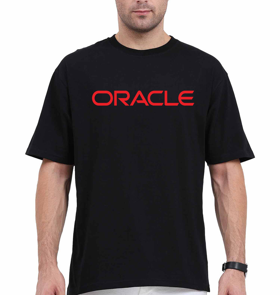 Oracle Oversized T-Shirt for Men-Black-Ektarfa.online
