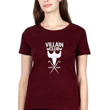 Load image into Gallery viewer, Villain Club T-Shirt for Women-Maroon-Ektarfa.online
