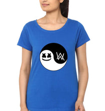 Load image into Gallery viewer, alan walker marshmello T-Shirt for Women-Royal Blue-Ektarfa.online
