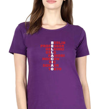 Load image into Gallery viewer, Money Hiest T-Shirt for Women-Purple-Ektarfa.online
