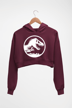 Load image into Gallery viewer, Jurassic World Crop HOODIE FOR WOMEN-Maroon-Ektarfa.online
