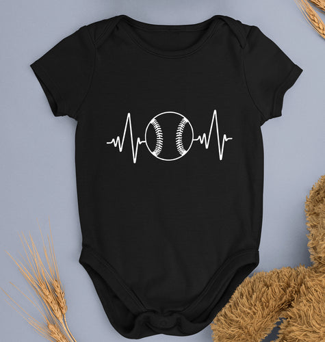 Baseball Kids Romper For Baby Boy/Girl-0-5 Months(18 Inches)-Black-Ektarfa.online