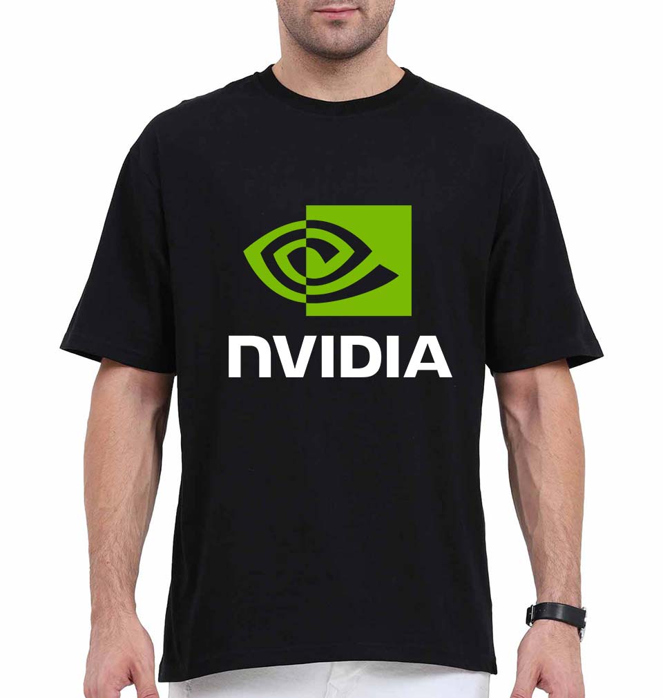 Nvidia Oversized T-Shirt for Men-Black-Ektarfa.online