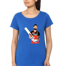 Load image into Gallery viewer, Virat Kohli T-Shirt for Women-Royal Blue-Ektarfa.online
