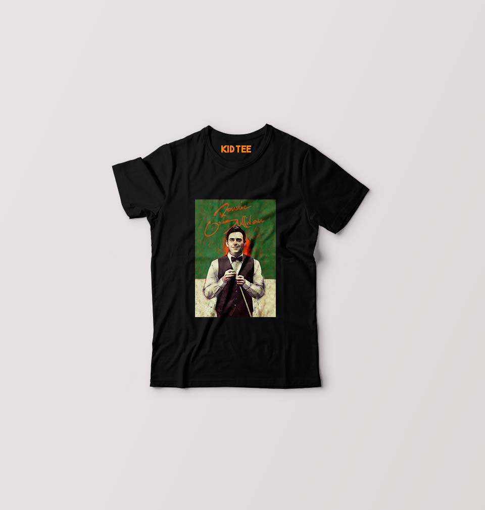 Ronnie O'Sullivan Snooker Kids T-Shirt for Boy/Girl-Black-Ektarfa.online