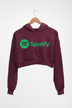 Load image into Gallery viewer, Spotify Crop HOODIE FOR WOMEN-Maroon-Ektarfa.online

