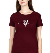 Load image into Gallery viewer, Vikings T-Shirt for Women-Maroon-Ektarfa.online
