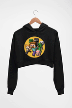 Load image into Gallery viewer, Minecraft Crop HOODIE FOR WOMEN-Black-Ektarfa.online
