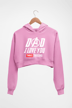 Load image into Gallery viewer, Dad I Love You 3000 Crop HOODIE FOR WOMEN-Light Baby Pink-Ektarfa.online
