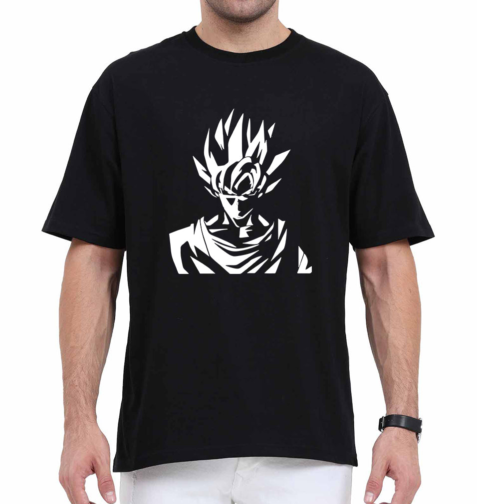 Anime Goku Oversized T-Shirt for Men-Black-Ektarfa.online