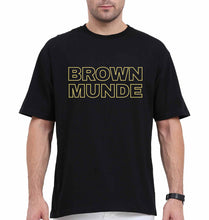 Load image into Gallery viewer, BROWN MUNDE Oversized T-Shirt for Men-Black-Ektarfa.online

