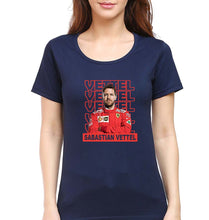 Load image into Gallery viewer, Sebastian Vettel F1 T-Shirt for Women-Navy Blue-Ektarfa.online
