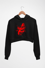 Load image into Gallery viewer, Hanuman Ji (God) Crop HOODIE FOR WOMEN-Black-Ektarfa.online
