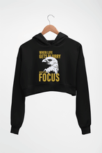 Load image into Gallery viewer, Eagle Crop HOODIE FOR WOMEN-Black-Ektarfa.online
