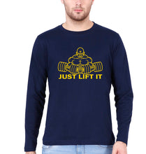 Load image into Gallery viewer, Gym Lift Full Sleeves T-Shirt for Men-Navy Blue-Ektarfa.online
