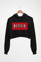 Load image into Gallery viewer, Netflix Crop HOODIE FOR WOMEN-Black-Ektarfa.online
