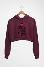 Load image into Gallery viewer, Once Upon a Time Crop HOODIE FOR WOMEN-Maroon-Ektarfa.online
