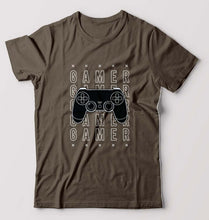 Load image into Gallery viewer, Geek Gamer T-Shirt for Men-Olive Green-Ektarfa.online
