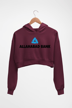 Load image into Gallery viewer, Allahabad Bank Crop HOODIE FOR WOMEN-Maroon-Ektarfa.online
