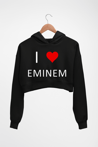Eminem Crop HOODIE FOR WOMEN-Black-Ektarfa.online