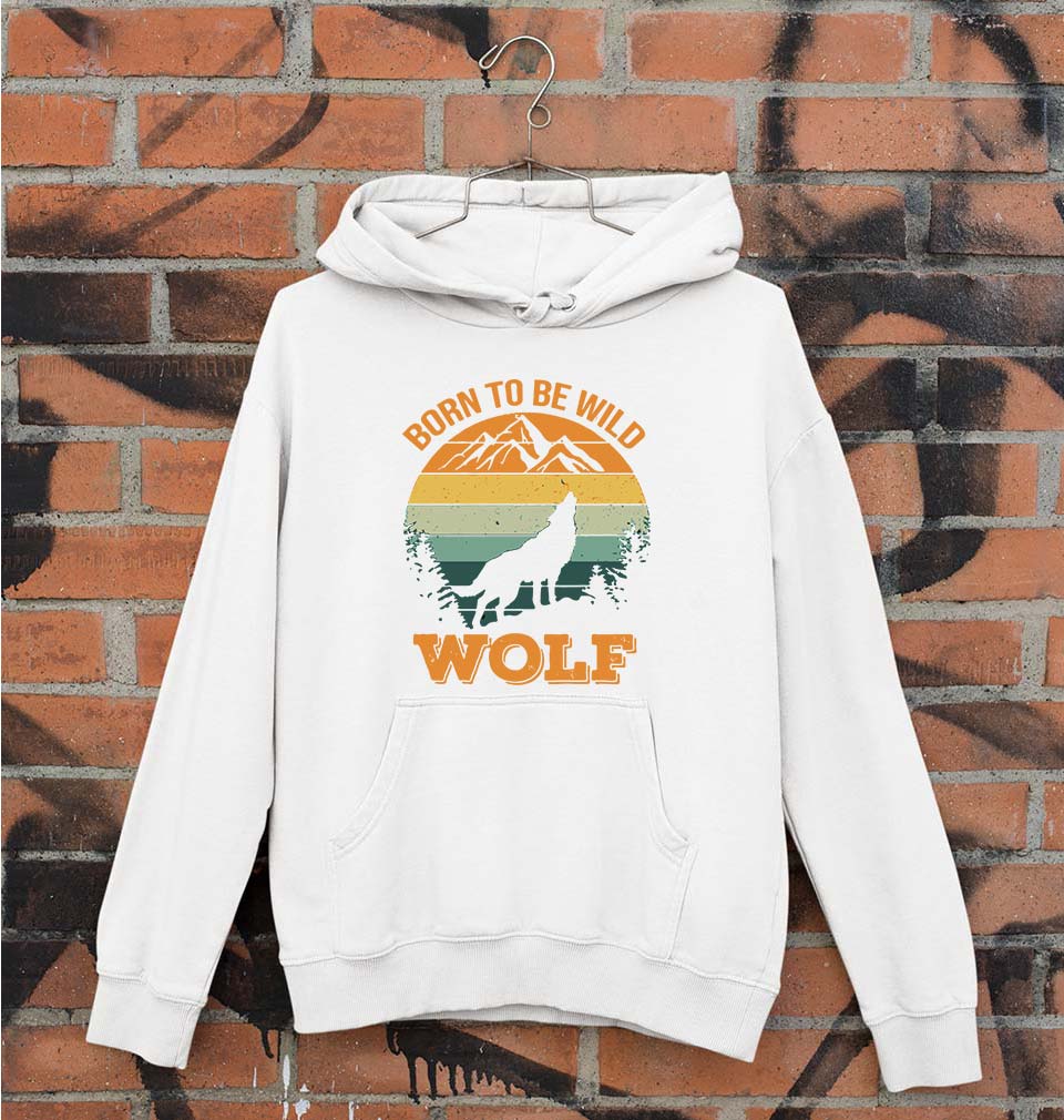 Wolf Unisex Hoodie for Men/Women-White-Ektarfa.online