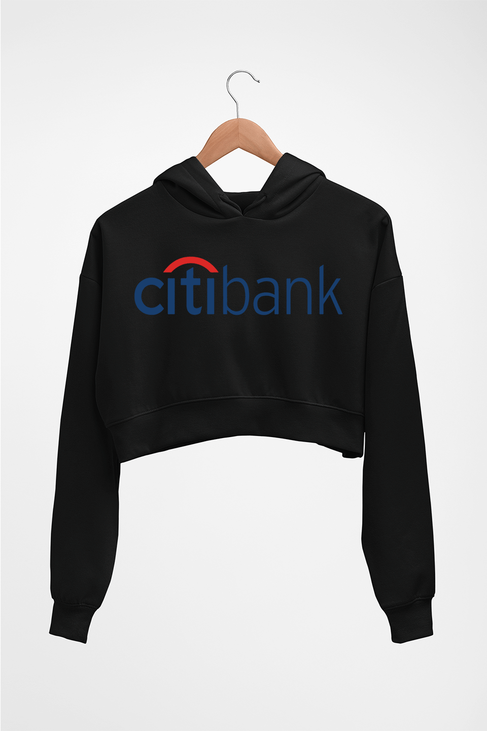 Citibank Crop HOODIE FOR WOMEN-Black-Ektarfa.online