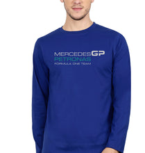 Load image into Gallery viewer, Mercedes GP Petronas F1 Full Sleeves T-Shirt for Men-S(38 Inches)-Royal Blue-Ektarfa.online
