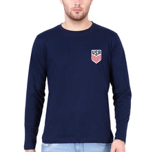 Load image into Gallery viewer, USA Football Full Sleeves T-Shirt for Men-Navy Blue-Ektarfa.online
