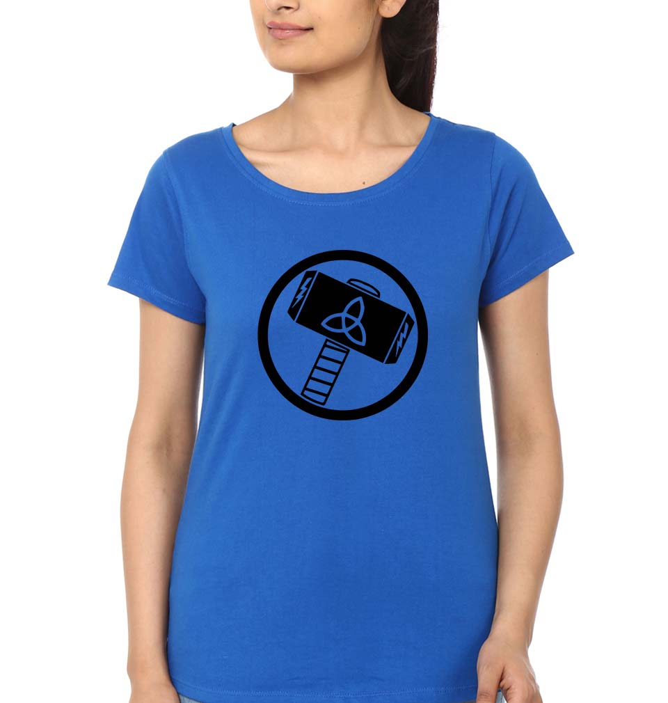 Thor Superhero T-Shirt for Women-Royal Blue-Ektarfa.online