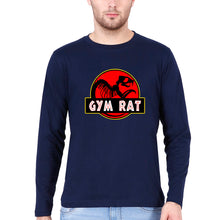Load image into Gallery viewer, Gym Rat Full Sleeves T-Shirt for Men-Navy Blue-Ektarfa.online
