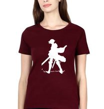 Load image into Gallery viewer, Attack on Titan T-Shirt for Women-Maroon-Ektarfa.online
