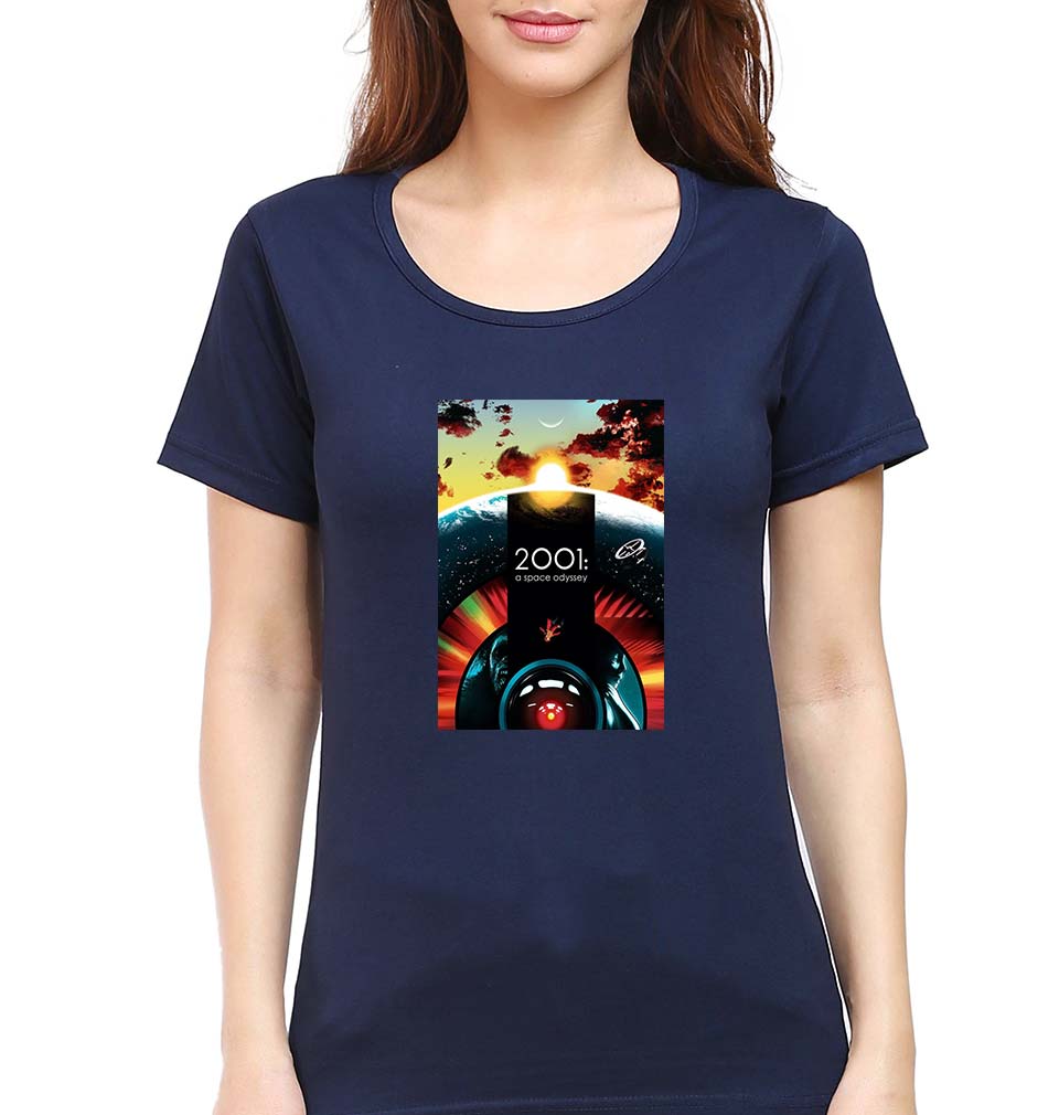 2001 A Space Odyssey T-Shirt for Women-Navy Blue-Ektarfa.online