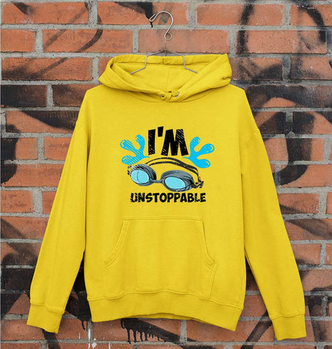 Swimming Unisex Hoodie for Men/Women-Mustard Yellow-Ektarfa.online