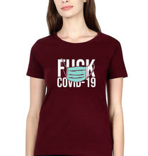 Load image into Gallery viewer, Fuck Covid T-Shirt for Women-Maroon-Ektarfa.online
